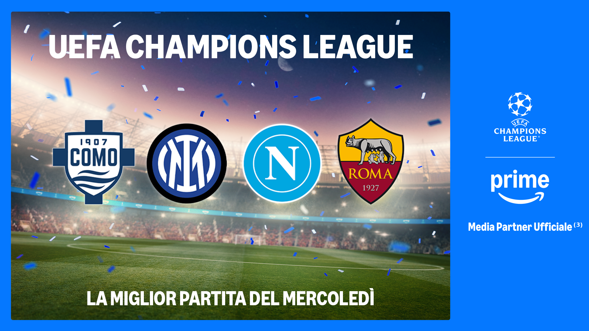 UEFA Champions League su Prime — Media Partner Ufficiale